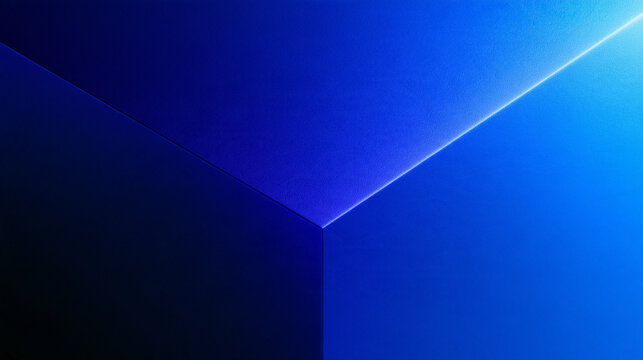 Abstract Geometric Blue Background with Glowing Edge