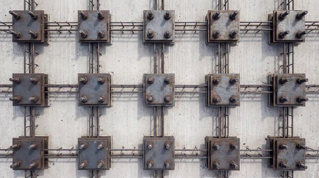 Steel Anchor Plates on Reinforced Concrete Wall