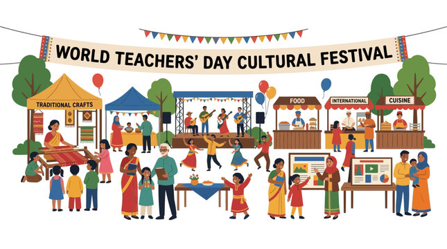 World Teachers' Day Cultural Festival with Food, Music, and Traditional Crafts