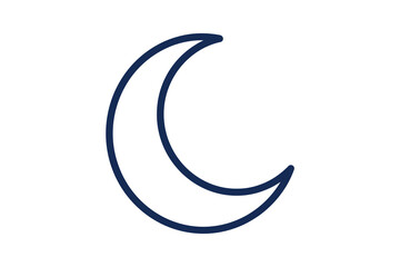 Crescent Moon Vector Icon © Sania