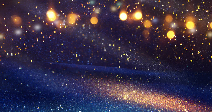 Abstract background of soft focus bokeh lights