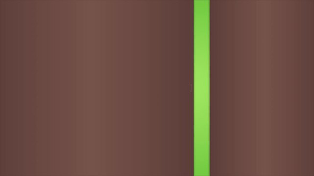 Wooden Sliding Wardrobe Door Opening Animation Revealing Green Screen Background Chroma Key Overlay