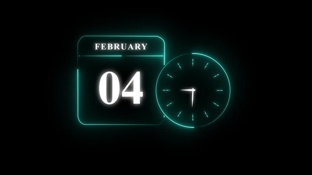 Modern digital clock and calendar display showing time 04 00