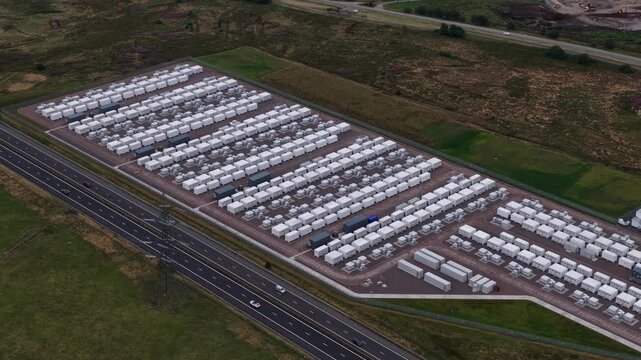 Aerial View of Coalburn BESS in South Lanarkshire Scotland