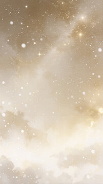 Elegant gold and cream starry Christmas holiday background