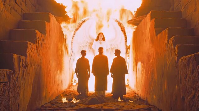 Shadrach, Meshach, And Abednego, Three Young Israelites, Were Thrown Into A Fiery Furnace, And An Angel Protected Them From The Heat Of The Fire