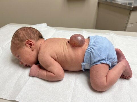 Lumbar Myelomeningocele (Spina Bifida) in an Infant