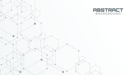 Obraz premium Premium Hexagon Graphic Asset, Minimalist White Blue Web Cover Layout With Electric Geometric Grid
