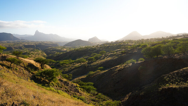 Beautiful landscape, countryside in Santiago, Cape Verde