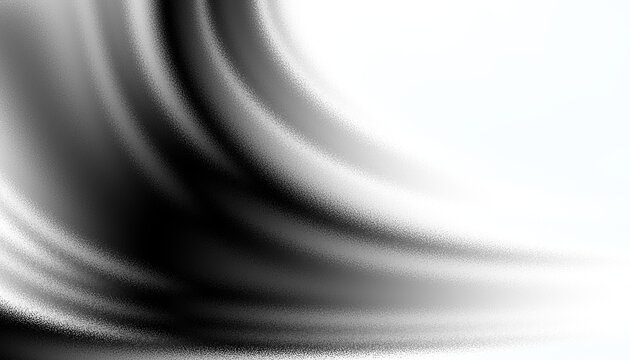 Abstract black and white grainy background with soft curved shadows and light gradients, creating a smooth, minimal, modern texture with