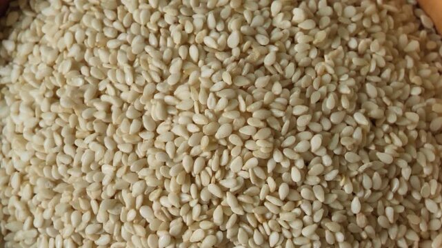 White Sesame Seeds in a Bowl	