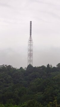 Telecommunication Tower on Elevated Ground	
