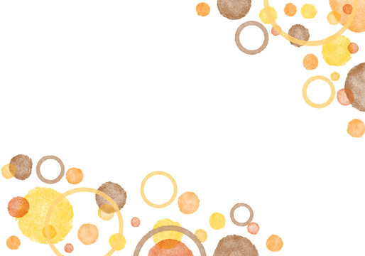colored circles watercolor  frame illustration