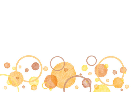 colored circles watercolor  frame illustration