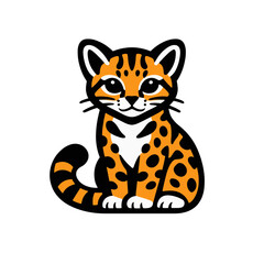 Fototapeta premium Modern Minimalist Margay Emblem Design