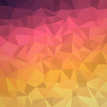 Low poly background in sunset low poly gradient