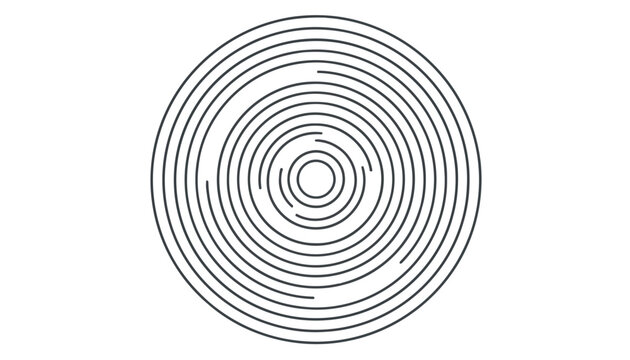 Abstract concentric circles forming a hypnotic spiral pattern with intricate dotted and dashed line rings.