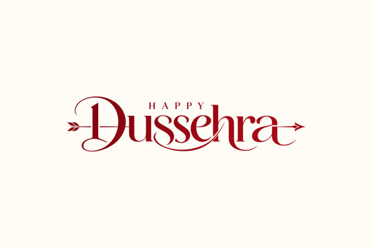 Happy Dussehra Typography