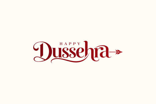 Happy Dussehra Typography