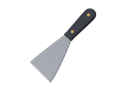 Putty knife scraper tool flat vector illustration spackling knife painter tool icon isolated on white background