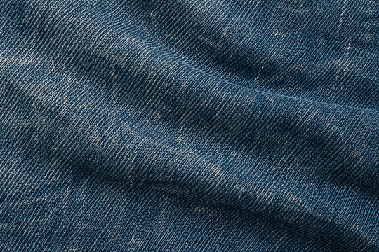 Worn Blue Denim Fabric Texture Background