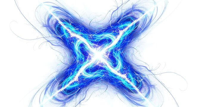 Energy vortex swirl effect, isolated white background