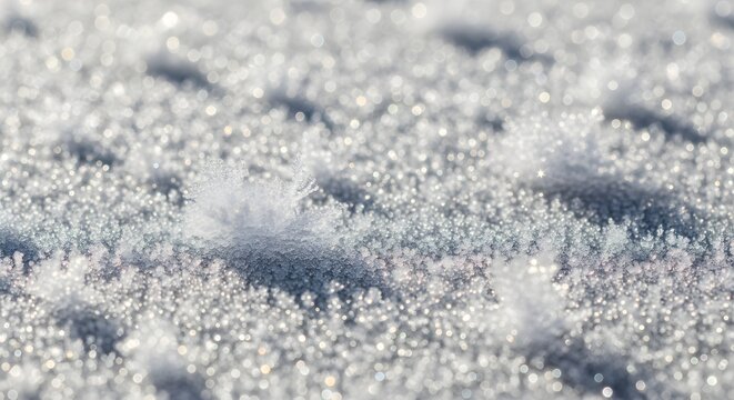 Glittering frost sparkles scattered on a black surface (inverted to white background).