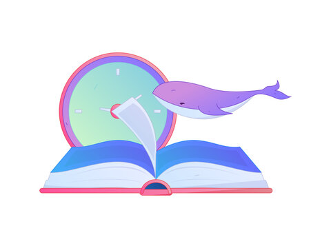 Character reading quietly vector concept operation hand drawn illustration
