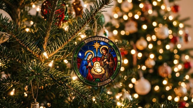 A beautifully decorated christmas tree radiates warmth and festive cheer during the holiday season