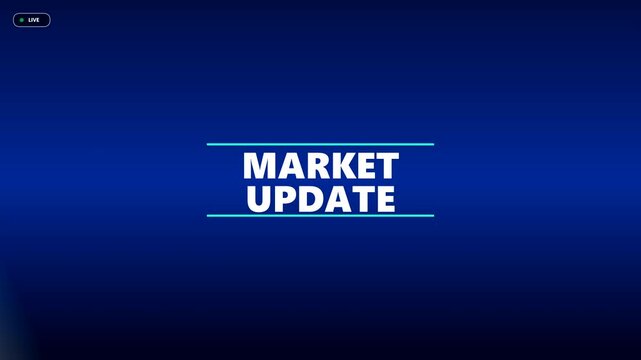 Motion graphic market update lower third with green screen
