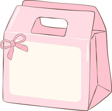 Cute Pink Gift Package Illustration
