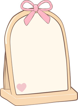 Cute Kawaii Style Arch Table Sign Illustration