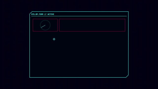 HUD graphic interface screen motion graphics