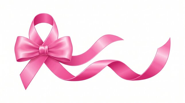 pink ribbon breast cancer awareness stock vector illustration