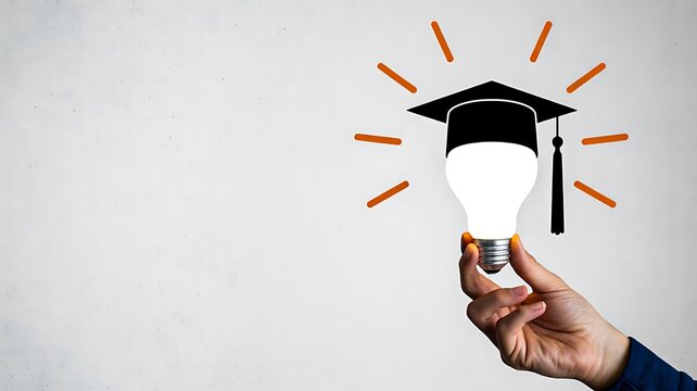 education, learning, knowledge, idea, creativity, wisdom, graduation, success, study, school, student, academic, innovation, concept, bulb, light, lighting, achievement, career, growth, thinking, solu
