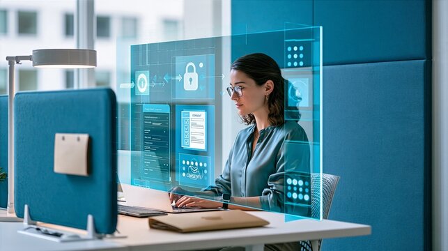 Data Privacy Officer Reviewing a Privacy Impact Workflow on Laptop
