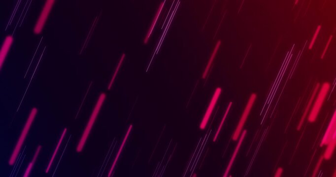 Crimson and magenta streak rain motion graphics background, 4K clip