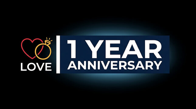 One year anniversary love celebration text