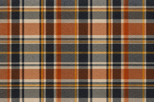 Close Up Tartan Fabric Texture with Classic Plaid Pattern