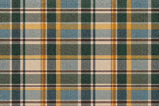 Close Up Tartan Fabric Texture with Classic Plaid Pattern