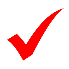 Bold red checkmark symbol isolated transparent background isolated on transparent background © SURME