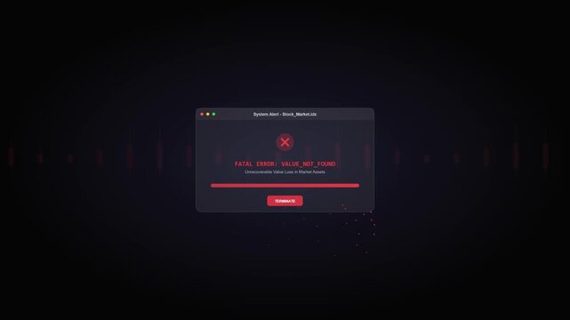 User interface windows showing loading bars and system error alerts
