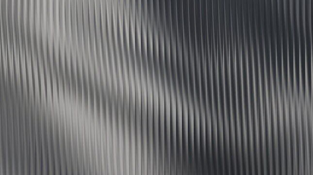 Abstract dark vertical metallic corrugated texture with gentle wavy highlights and soft shadows
