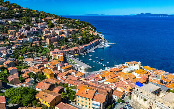 View of Porto Santo Stefano, Tuscany, Italy