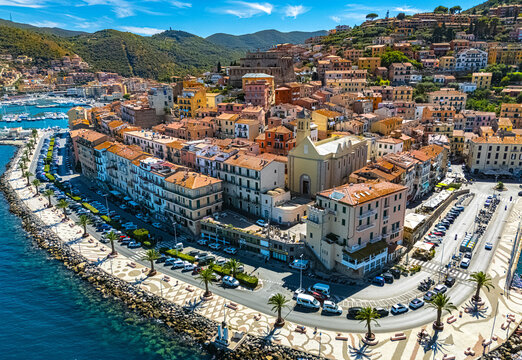 View of Porto Santo Stefano, Tuscany, Italy