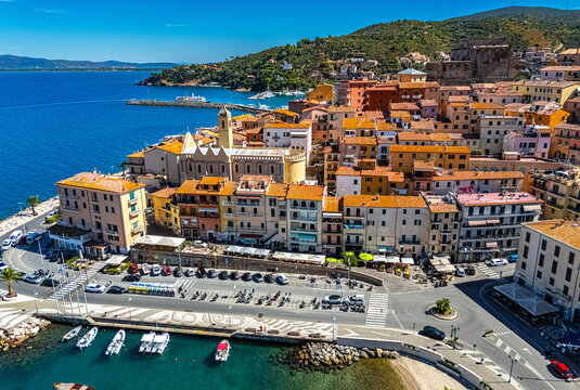 View of Porto Santo Stefano, Tuscany, Italy