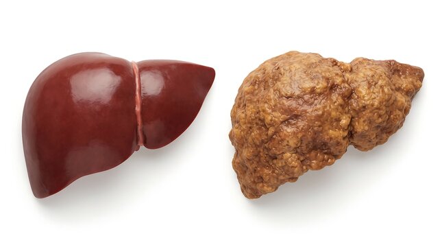 Human Liver Anatomy Comparison with Healthy, Cirrhotic, and Steatosis Conditions