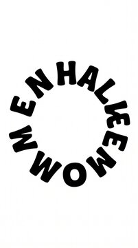 Halloween circular text design