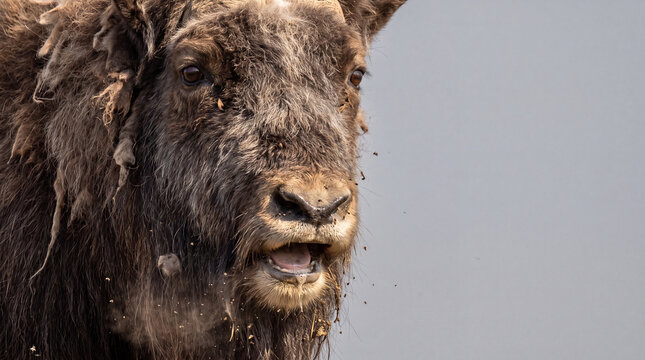 Rare arctic wildlife like this bison shows resilience despite climate change challenges in its natural habitat