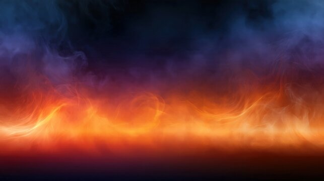 Abstract fiery smoke and nebula background